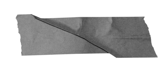 isolated black paper adhesive tape strips of different sizes on a white background, adhesive black tape png isolated on transparent background.