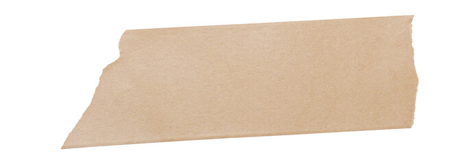 Old adhesive tape isolated on a transparent background, scratched and crumpled, realistic photography png isolated on transparent background.