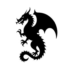 black dragon vector illustration