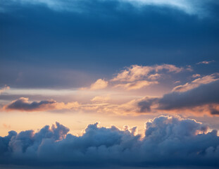 Serene Blue and Orange Sky Texture