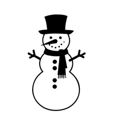snowman with scarf