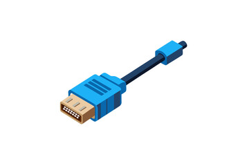 vga cable on white background