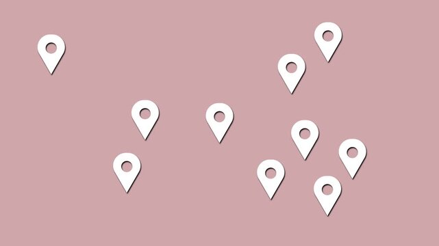 bouncing location icons merge animationanimated map markers combining motion multiple location icons merging into one map icon bounce and merge animation interactive location markers combine