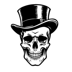 skull with hat