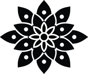 Decorative rangoli vector icon