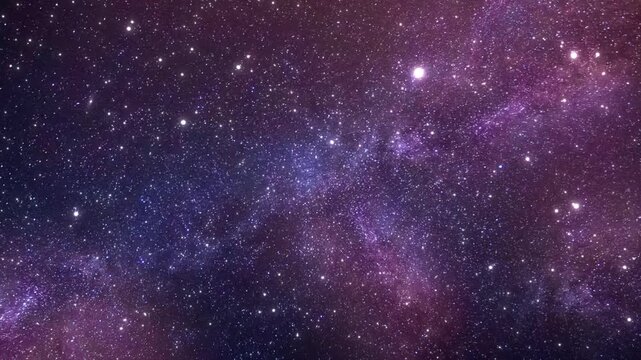 Cosmic background. The camera flies through the blue and purple nebulae. Stars are visible everywhere. Looped repetitive video. Endless Repeating. 4k footage