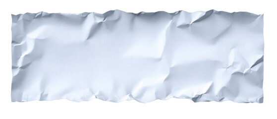 Obraz premium Crumpled White Paper Sheet or Text Overlay Design Isolate on Transparent Background, png