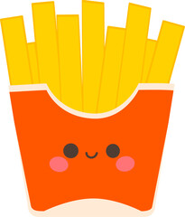 french fries vector illustration