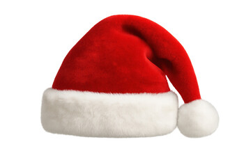 Christmas hat with fluffy white trim and pompom