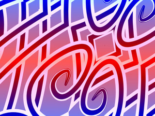 colourful simple anda modern batik line art 