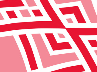 colourful simple anda modern batik line art 