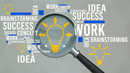 Successful and creative ways to think. Schematic representation of the idea concept