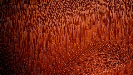 Abstract brown hair particles flowing animation