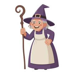 wizard with magic wand