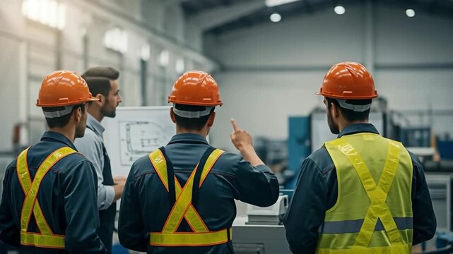 Industrial Safety Briefing And Production Team Meeting