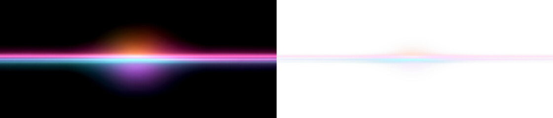 Retro Vaporwave Light Overlay with Inspired Colorful Design Display on Black and Transparent Background, cutout, png