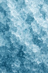 Fototapeta premium Icy crystals with trapped air bubbles, creating a cool, refreshing texture and feel.