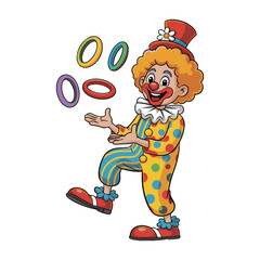 funny clown with balloons