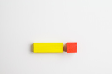 Minimalist Yellow and Red Wooden Blocks