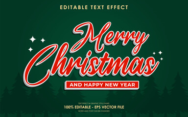 Editable christmas and happy new year text effect