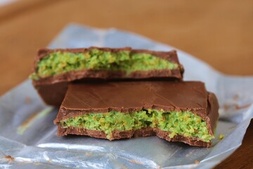 Dubai Chocolate Bar with Pistachio Filling