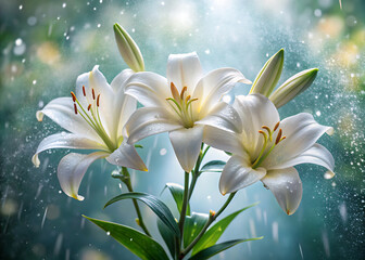 Rain-Kissed Lilies