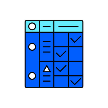 Icon a rubric, isolated against a clean background.