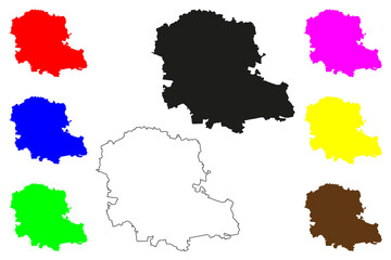 Naklejka premium Xalapa city (United Mexican States, Mexico, Veracruz State) map vector illustration, scribble sketch Jalapa, Xalapan or Xalapa-Enríquez map