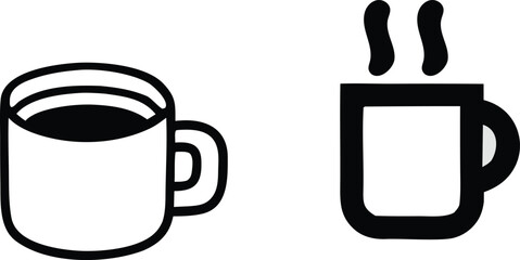 Foamy beer mug and glass illustration with cafe style vector design