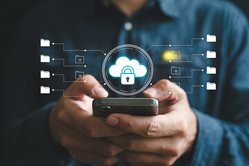 Secure cloud storage on mobile phone for data protection and privacy with online file management system