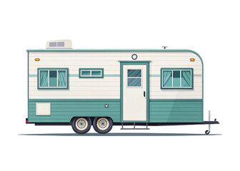 trailer-house on a isolated transparent background	