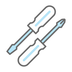 Screwdriver icon vector design template basic RGB isolated white background