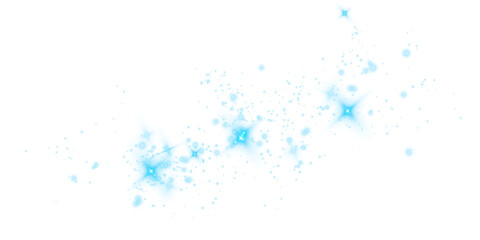 Blue Holiday Light Burst Featuring Fireworks, Bokeh Glow, and Magic Star Explosion for Celebration or Christmas Card Design