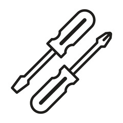 Screwdriver icon vector design template basic RGB isolated white background