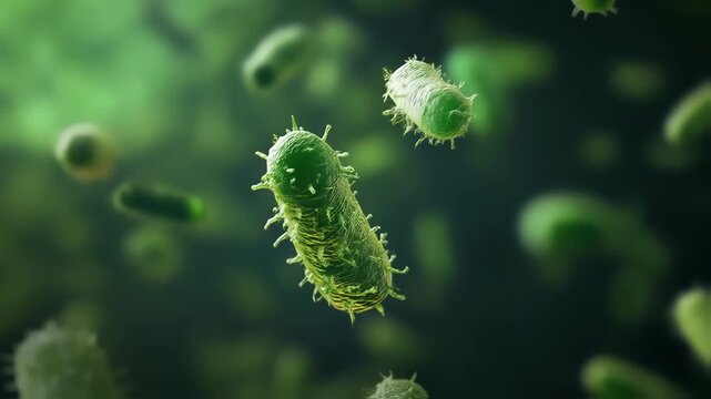 green bacteria cell