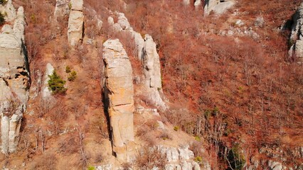 Unique rock formations on demerdzhi mountain in crimea. Media