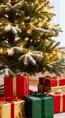 christmas tree with gift boxes