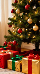 christmas tree and gifts