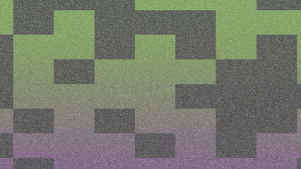 Abstract Textured Pattern with Green Purple and Black Noise Effect and Digital Glitch Art