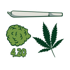 simple vector of a cannabis plant