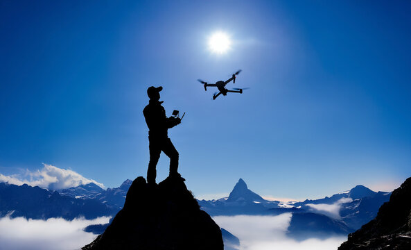 Drone piloting, usage, experience and choosing the latest model devices for professional shooting
