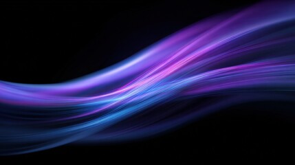 Dynamic abstract light streaks on dark background