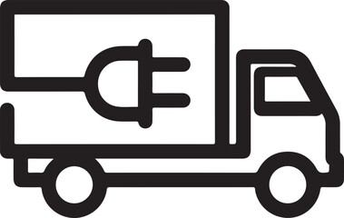 plug with truck icon vector