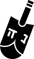 Minimalist Dreidel Silhouette with Hebrew Letters (Ness Gadol Haya Sham).