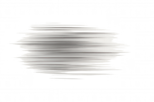 White speed blur effect, horizontal motion lines, abstract brush stroke texture, dynamic graphic element over transparent background