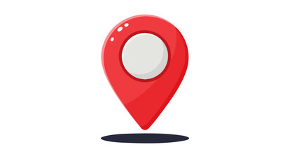 A vibrant illustration of a red location marker, indicating a specific point or destination.