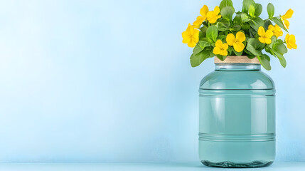 Natural drinking water in a large bottle
