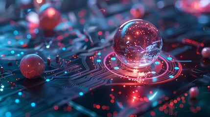 fiber optics background with lots light spots