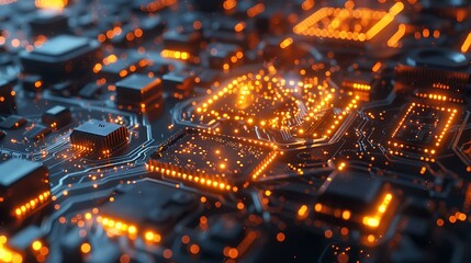 close up of a circuit board