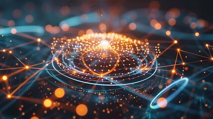 abstract background with glowing lights